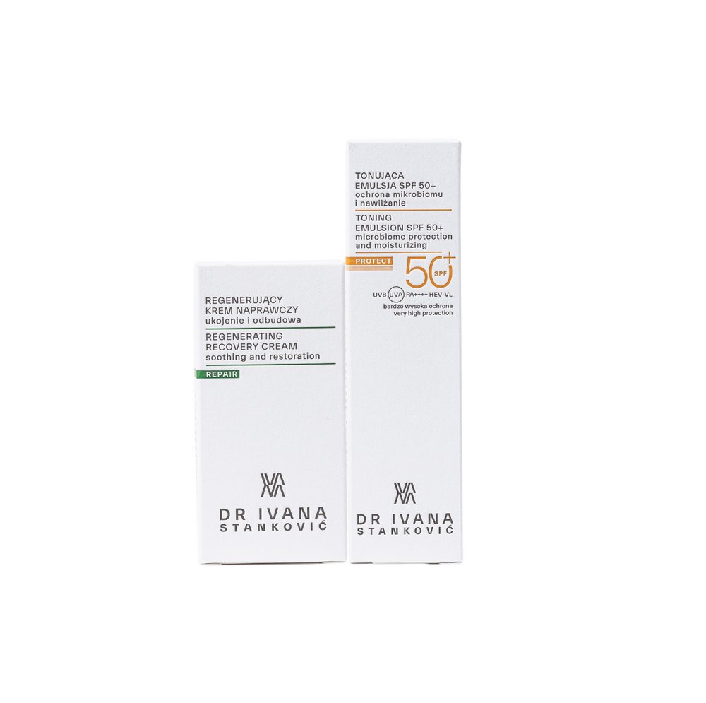 Protect & Repair Set with Tinted Emulsion SPF 50+
